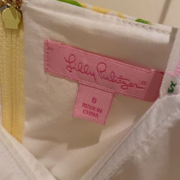 Lilly Pulitzer Strapless Dress in Yellow and Green Floral - Picture 3 of 3